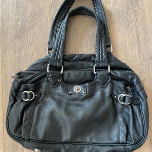 Marc Jacobs large black leather shoulder bag